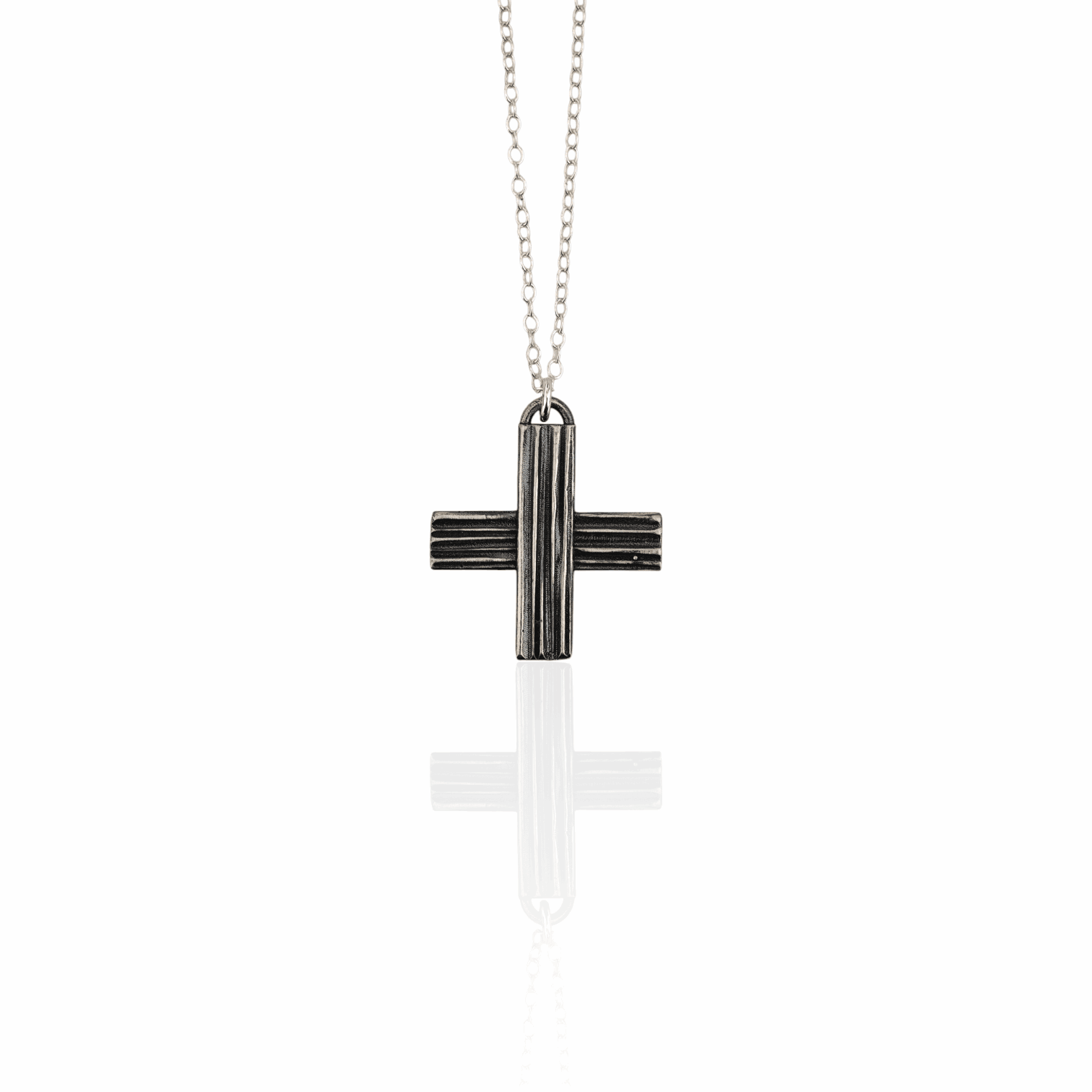 Unisex Small Silver Cross Pendant – Athenart