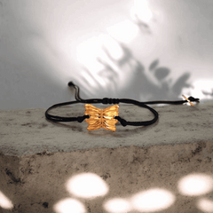 Golden Butterfly Cord Bracelet - Athenart 