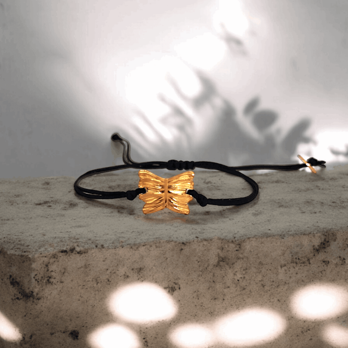 Golden Butterfly Cord Bracelet - Athenart 