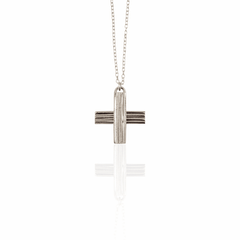 Unisex Small Silver Cross Pendant - Athenart 