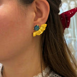Argus Earrings with Green Agate - Athenart 