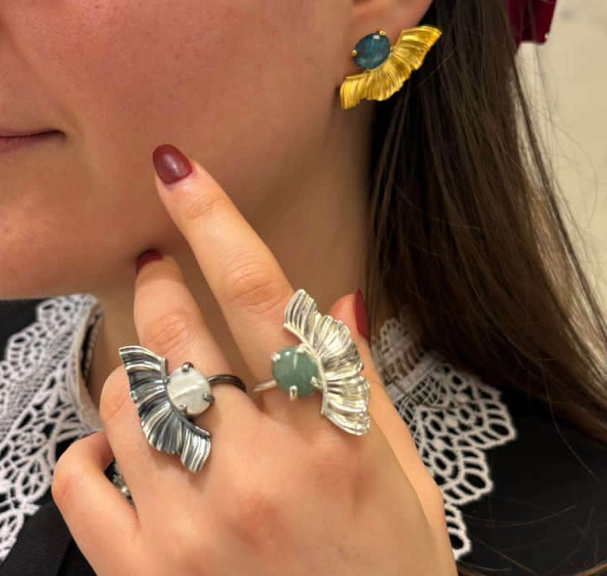 Argus Plisse Earrings - Athenart 