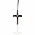 Silver Cross Pendant with Pearl - Athenart 