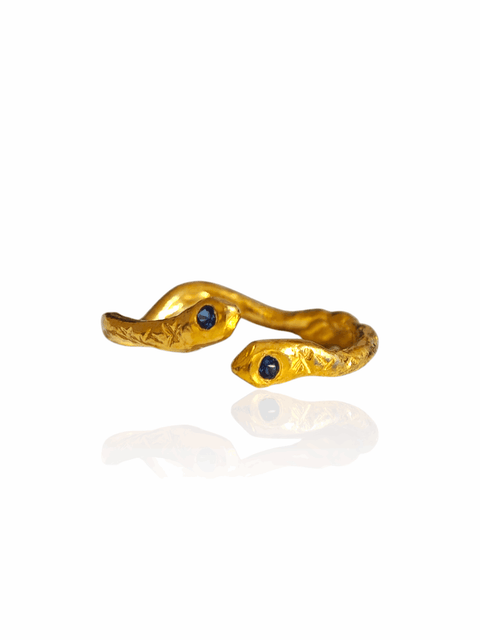 Ophis Double Snake Ring - Athenart 