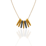 Two-Tone Oval Charm Necklace - Athenart 
