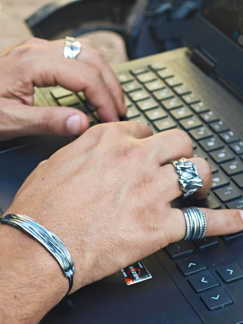 Unisex silver bracelet - Athenart 