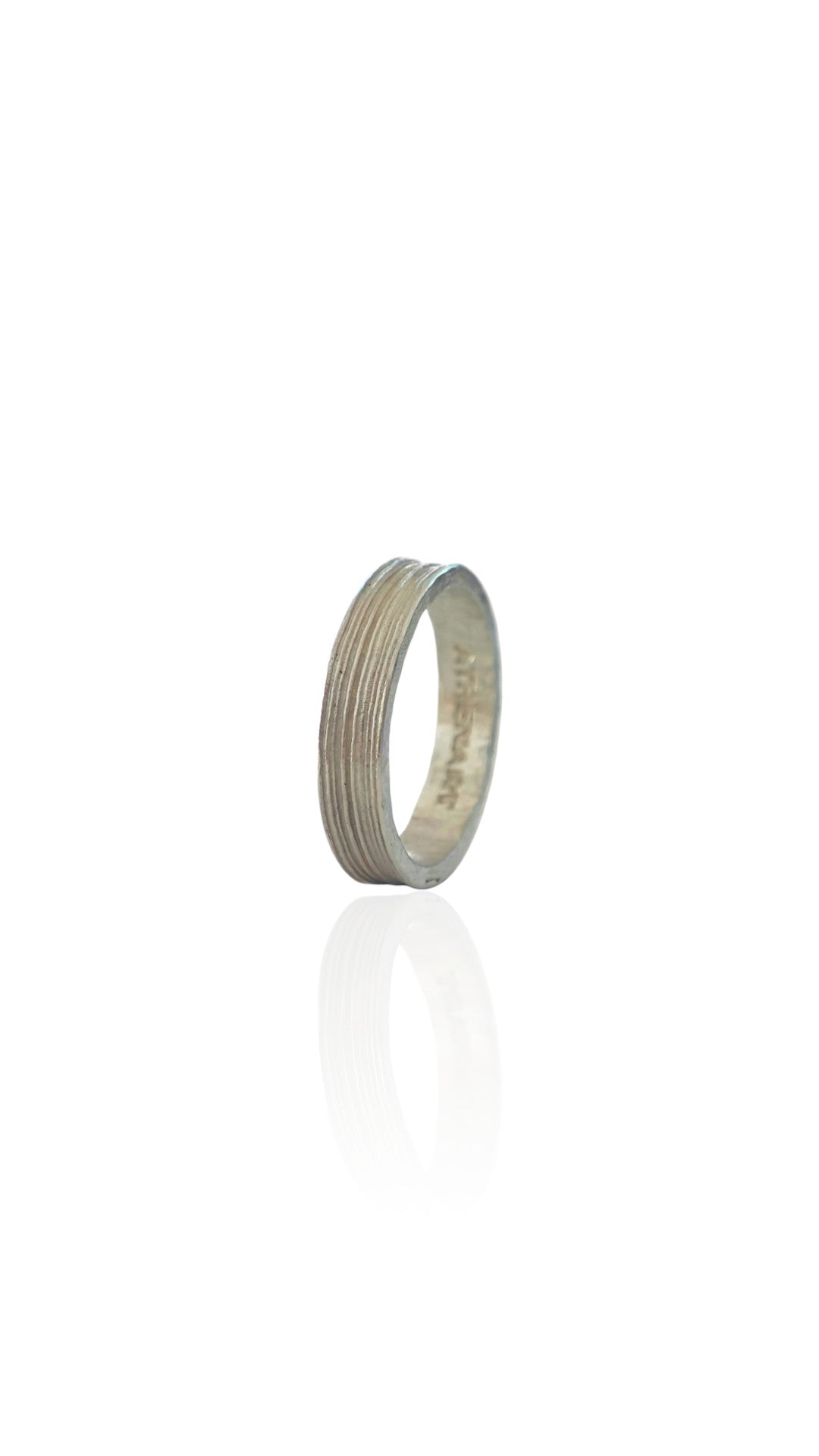 Ariadne textured Sterling Silver 925 men’s ring handmade in Greece