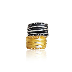 Mpilies, athenais silver and oxidized ring made in Athens by the Greek designer Athena Papa