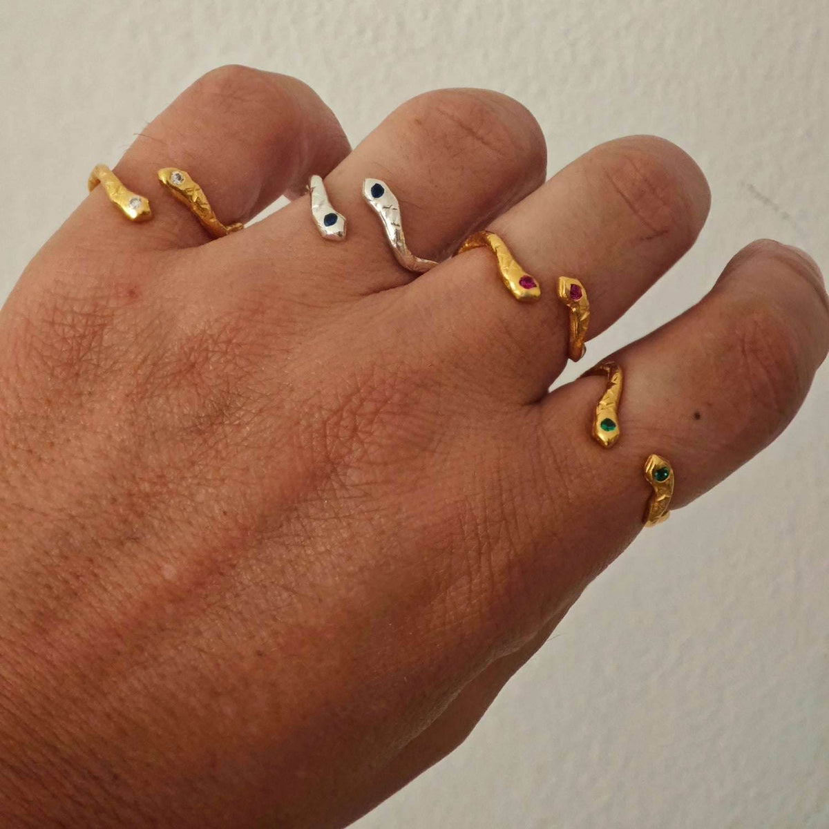 Ophis Double Snake Ring - Athenart 