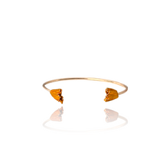Athenais fold cuff bracelet in gold and silver handmade by Athenart Jewelry