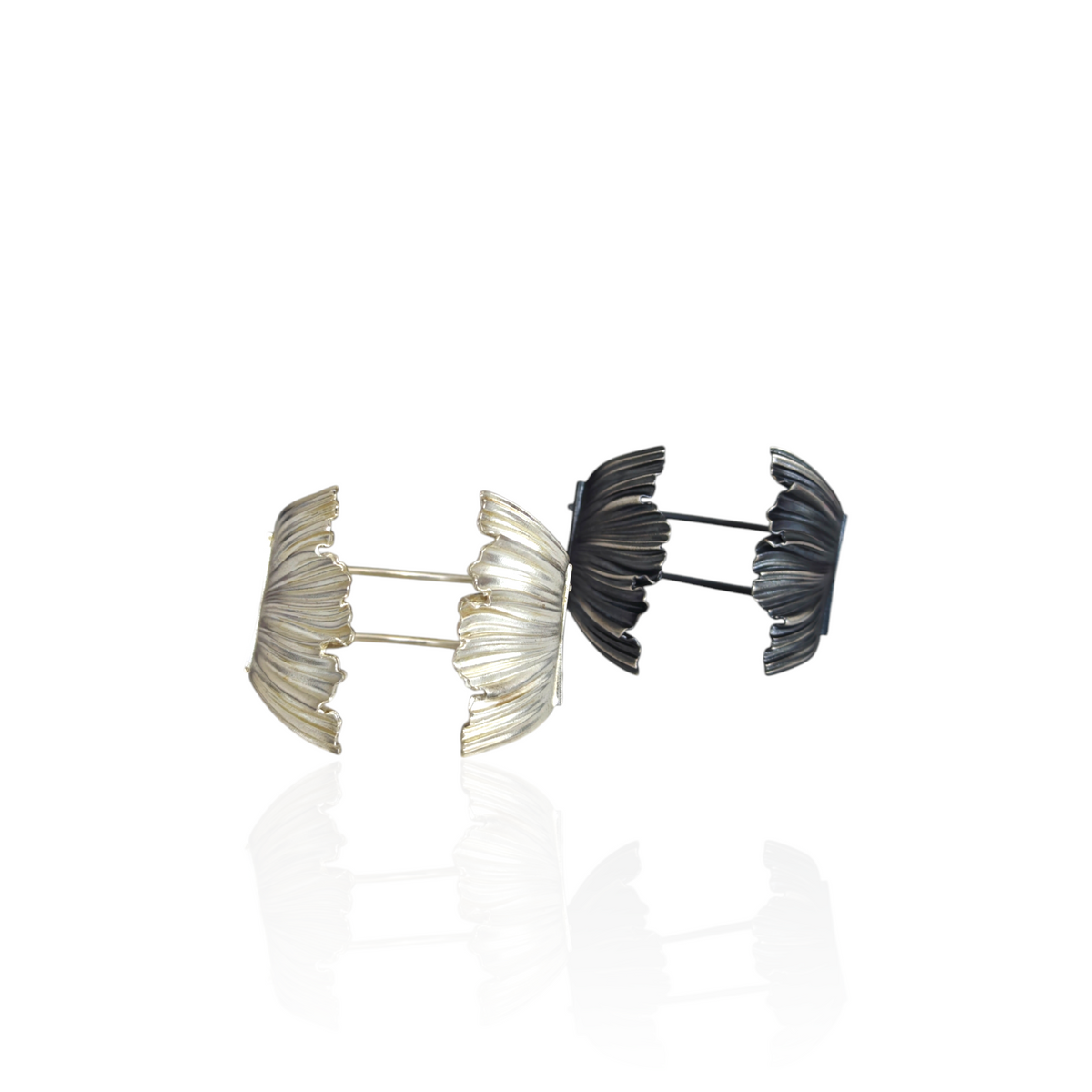 Oxidized  statement  silver Cuff bracelet 