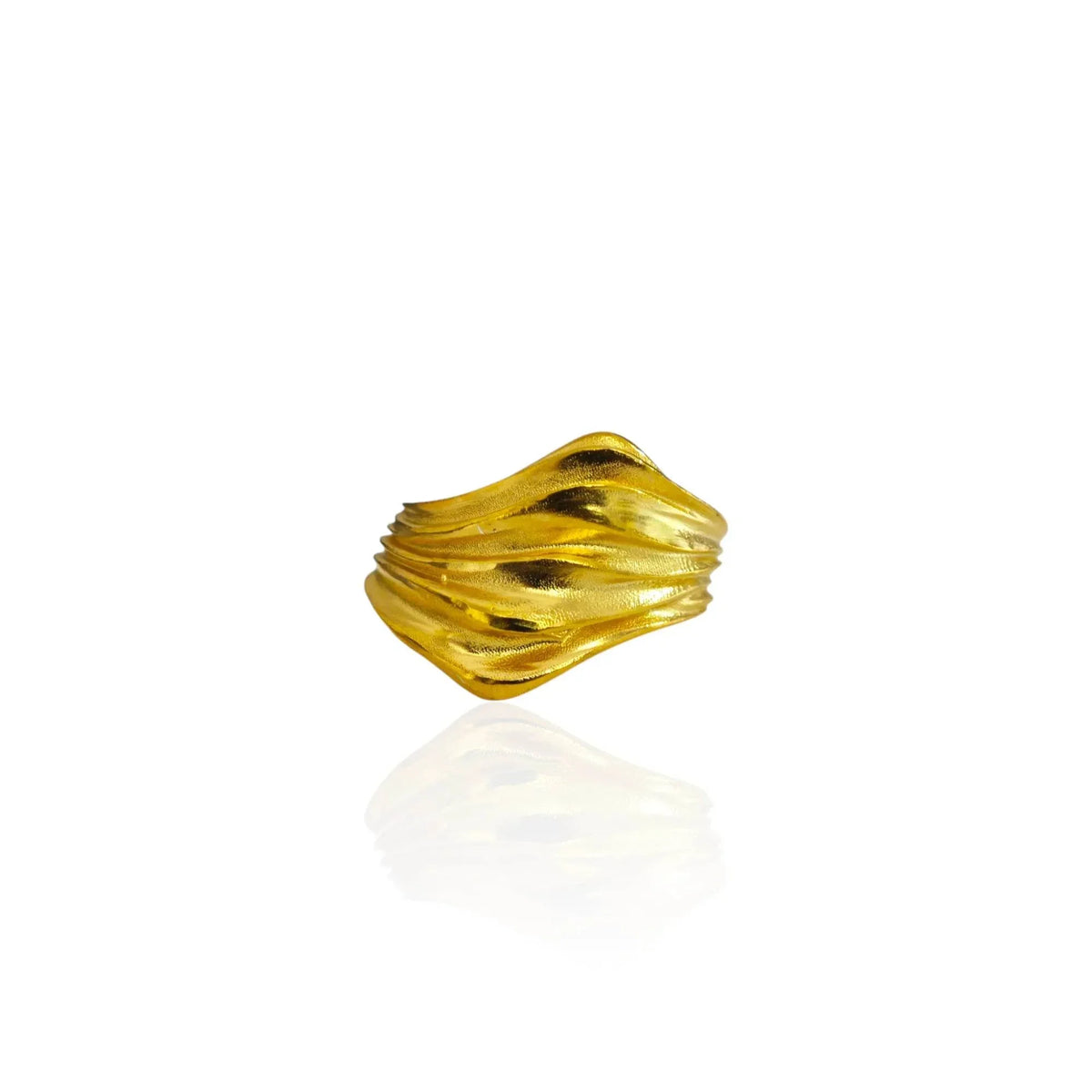 Wavy fold silver ring - Athenart 