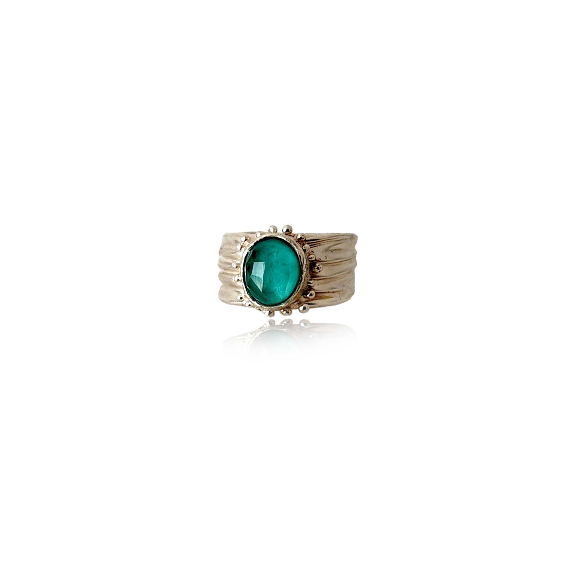 Aventurine Silver Ring