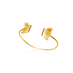 Wing of Psyche Cuff Bracelet with Zircons