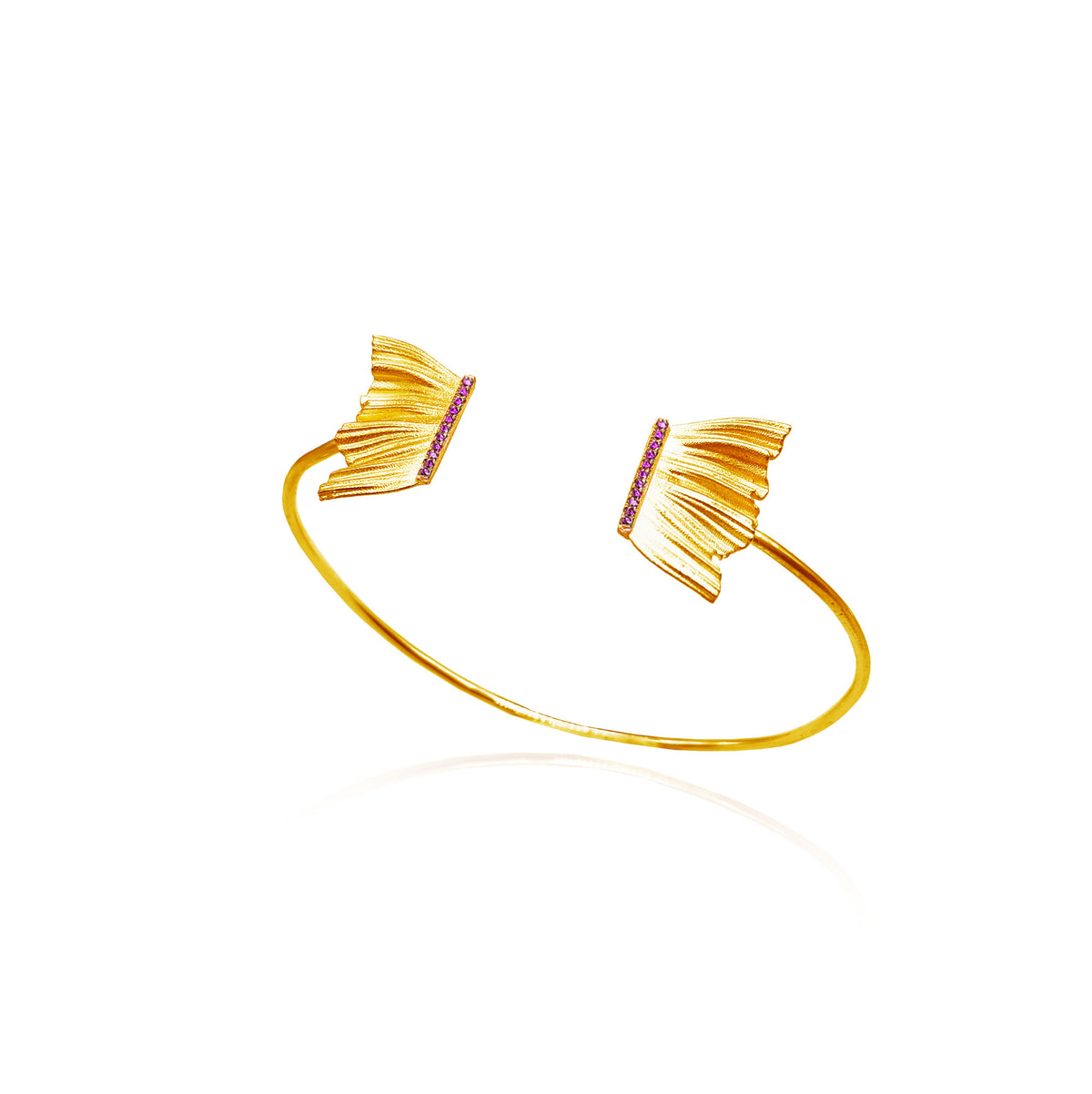 Wing of Psyche Cuff Bracelet with Zircons