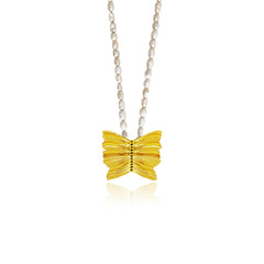 Golden Folded Charm Necklace - Athenart 