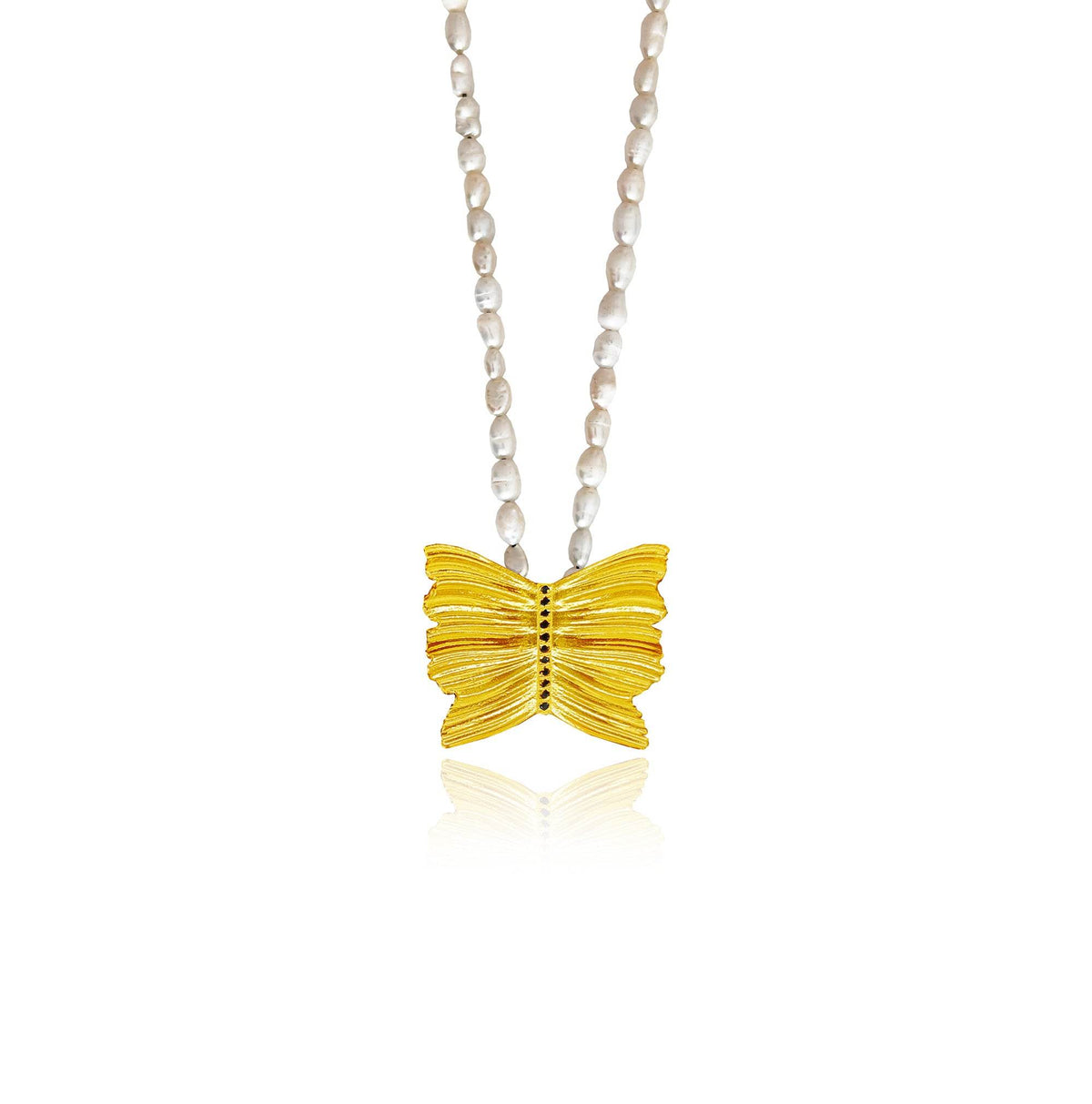 Golden Folded Charm Necklace - Athenart 