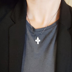 Sculptural Cross Necklace