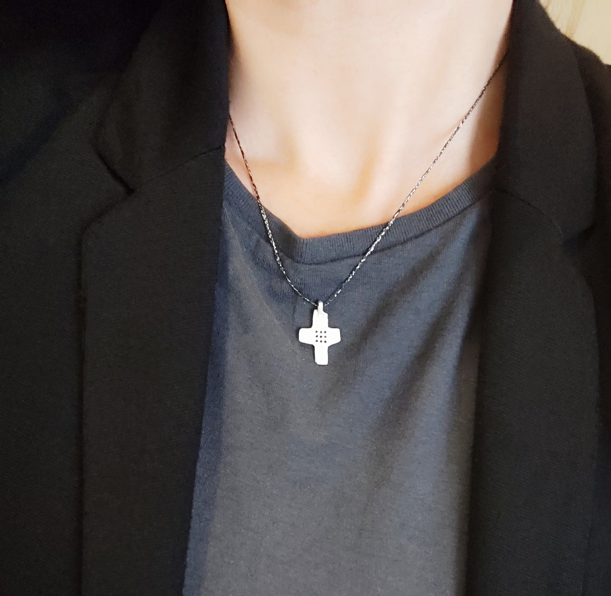 Sculptural Cross Necklace