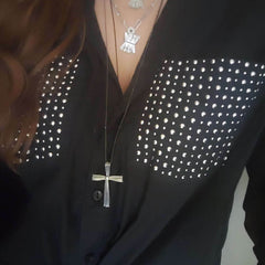 Big Fustanela Cross Necklace - Athenart 