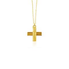 Unisex Small Silver Cross Pendant - Athenart 