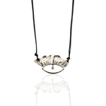 Handmade evil eye necklace in Silver 925 with white or light blue zircon by Athenart