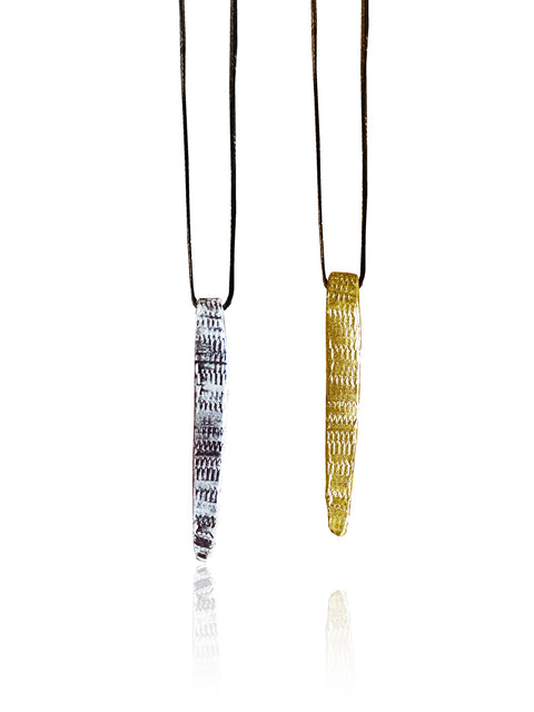 ze pendant necklace by Athenart in sterling silver with adjustable cord