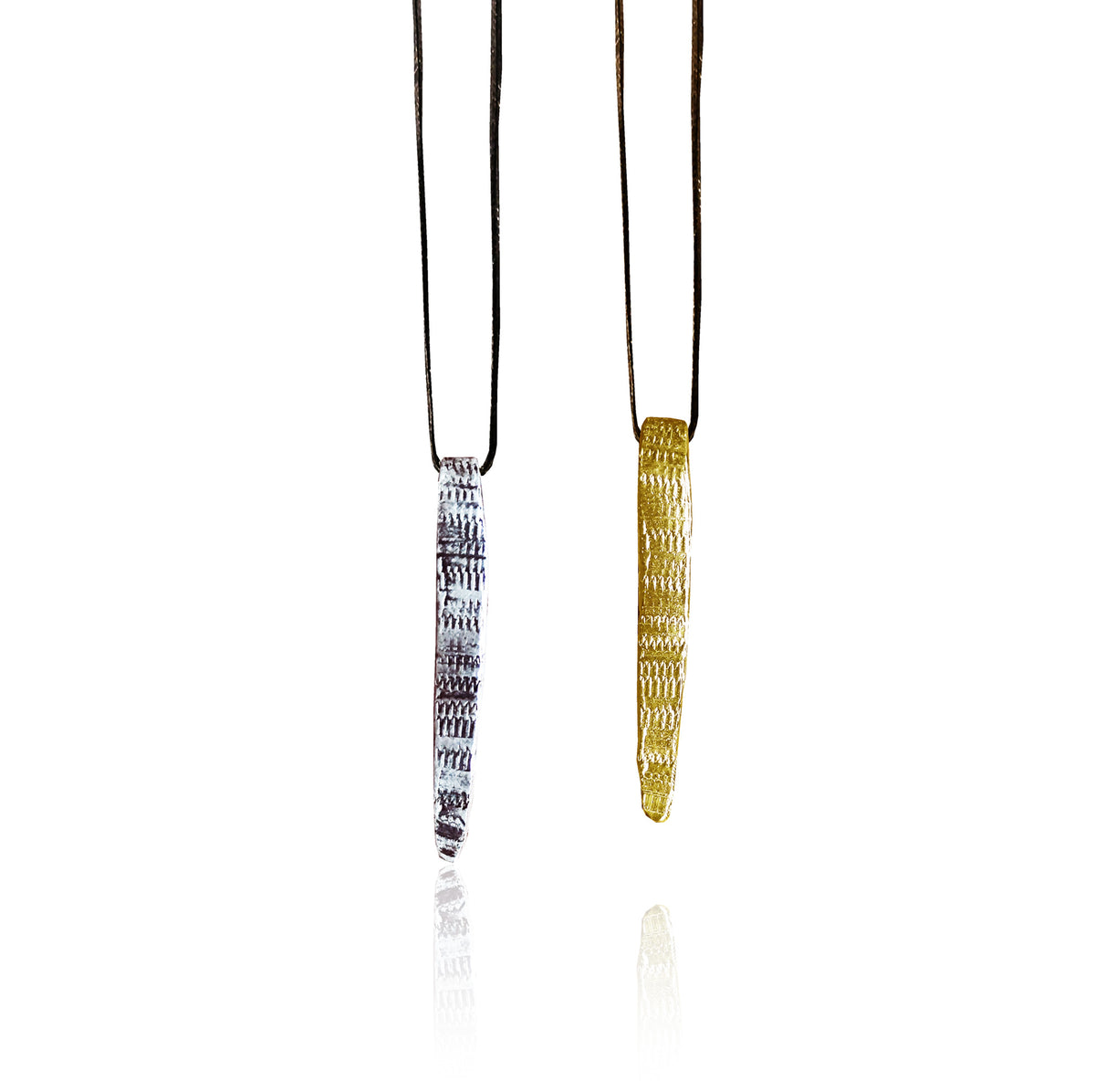 ze pendant necklace by Athenart in sterling silver with adjustable cord