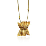 Agatha necklace with cord, sculptural Peplos pendant in 925 silve