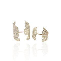 Fustanela Small and Large Sterling Silver cuff bracelets by Greek jewelry designer Athenart