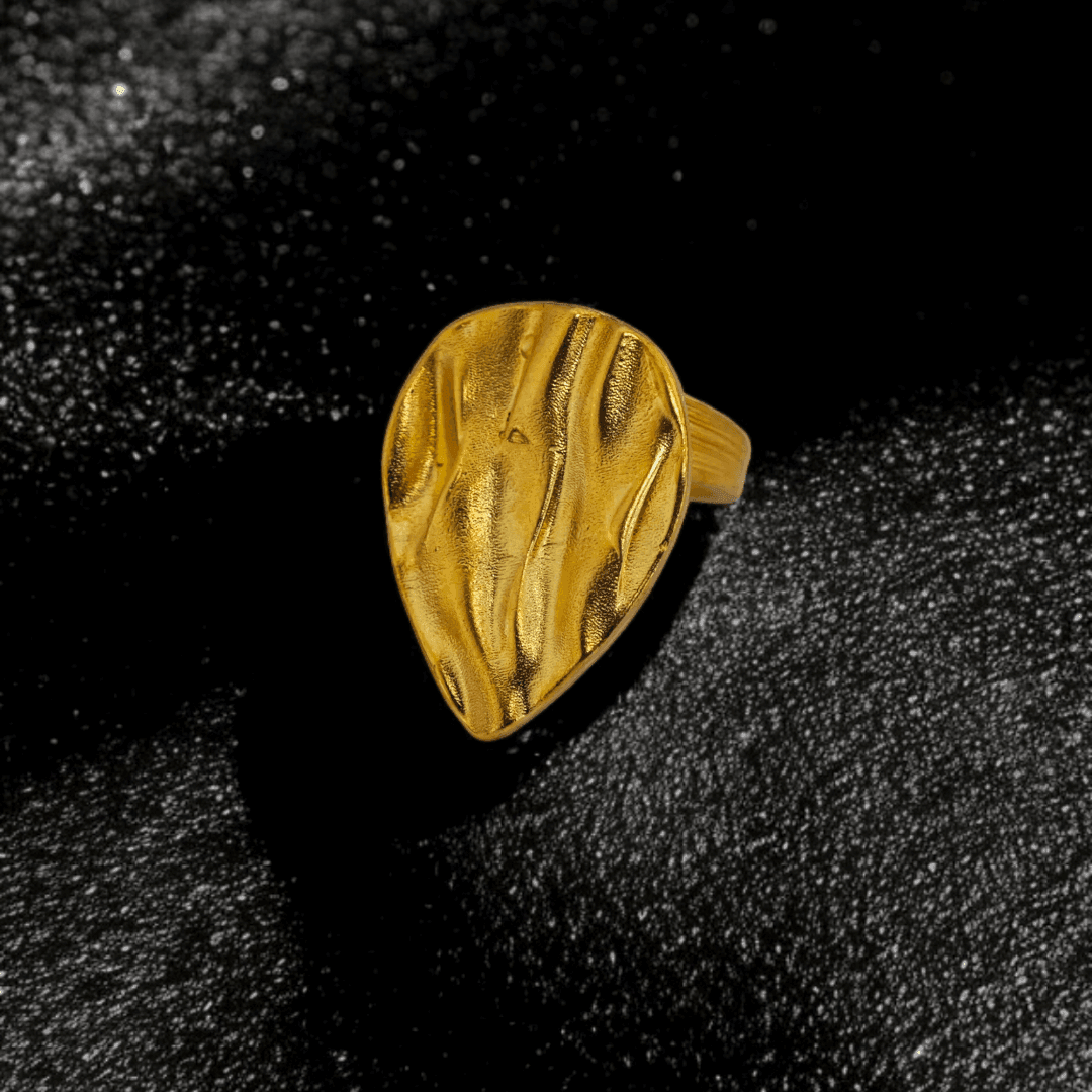 Peplos Wavy Drop Ring - Athenart 