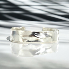 Handmade silver unisex cuff