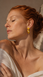 Gold-plated sterling silver pearl earrings from the Hidden Treasures Collection.