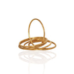 Minimal gold stacking rings in solid 14K and 18K gold by Athenart