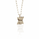 Silver Plissé Chain Necklace - Athenart 