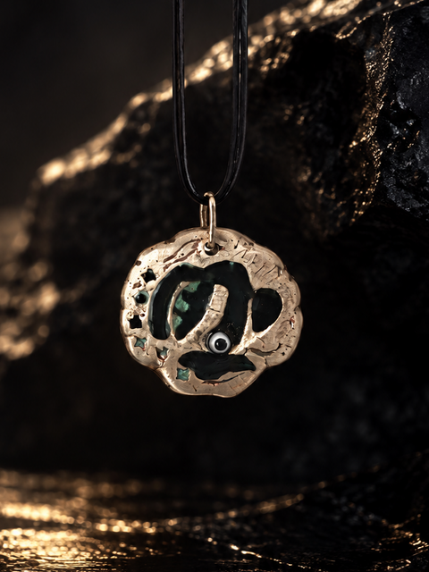 Eye, pendant, talisman a unisex sterling silver pendant one of a kind by Athenart made in Athens 