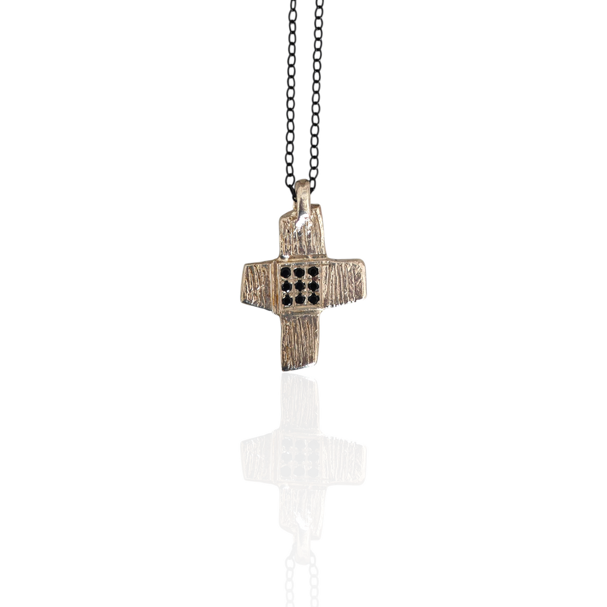 Modern talisman cross necklace in Silver 925