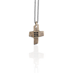 Modern talisman cross necklace in Silver 925