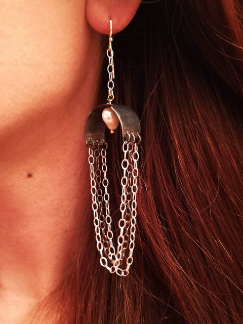 Rocker Chain Earrings - Athenart 