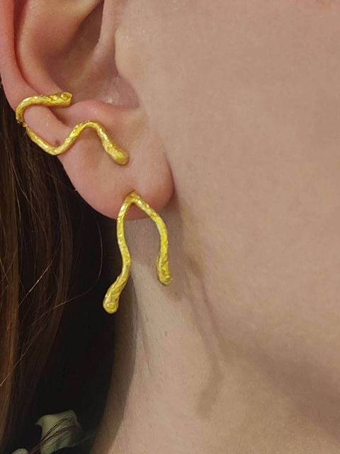 Silver Snake Ear Cuff - Athenart 