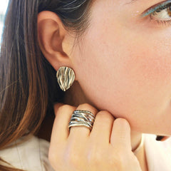 Large Drop Peplos Studs - Athenart 