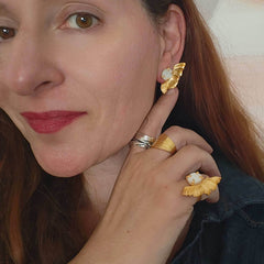 Argus Earrings with Filntisi Stone - Athenart 