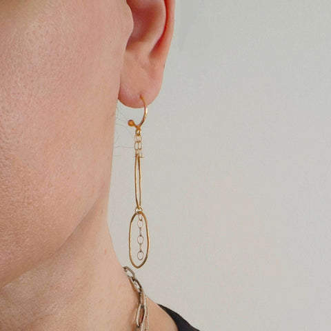 Golden Link Echo Earrings - Athenart 