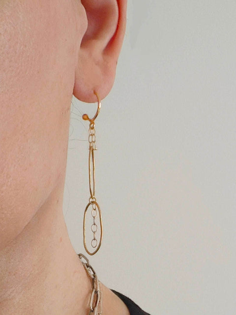 Golden Link Echo Earrings - Athenart 