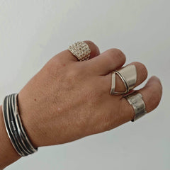 Geometric Shield Ring - Athenart 