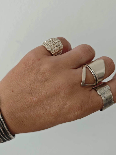 Geometric Shield Ring - Athenart 