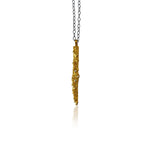 Handmade long textured pendant necklace by Athenart