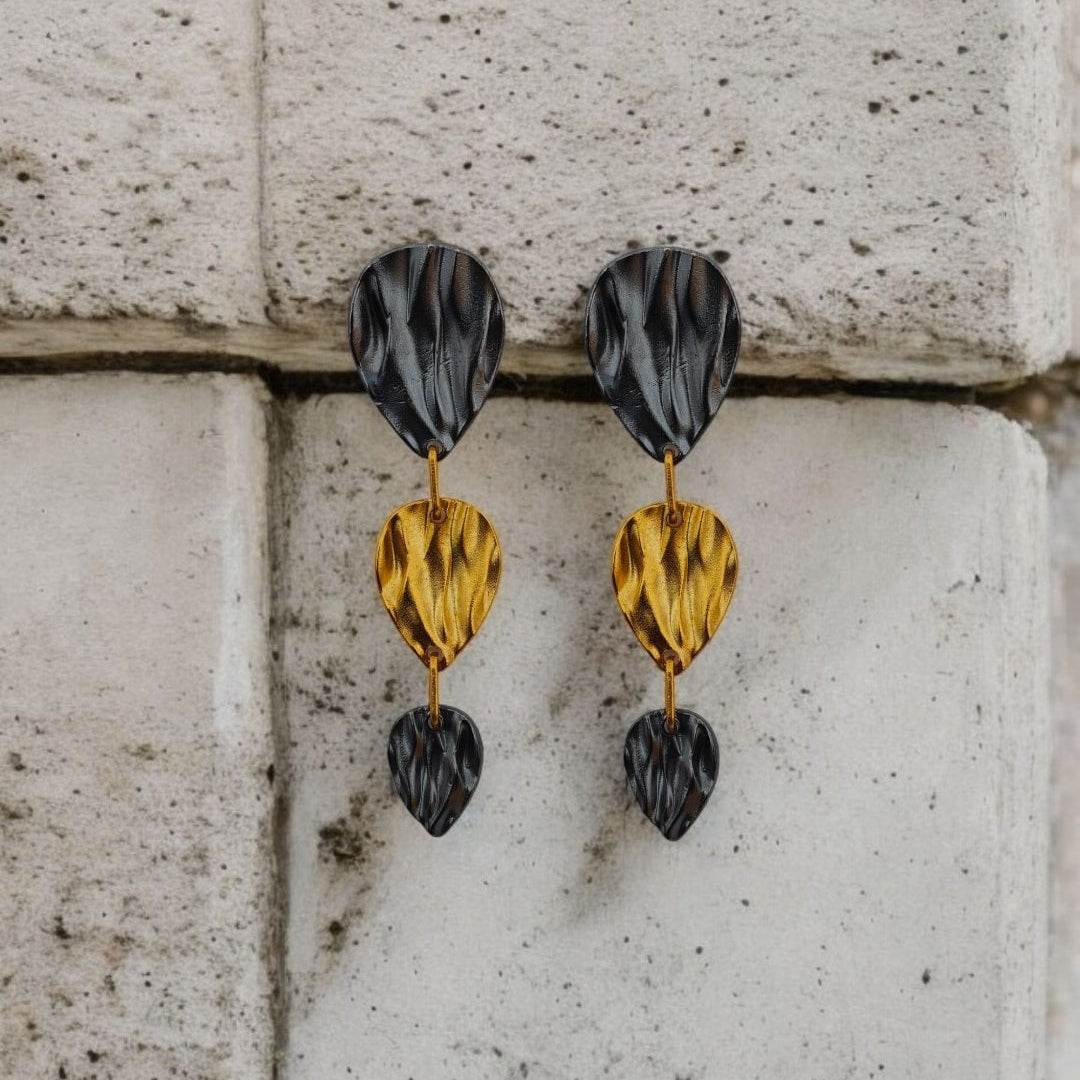 Wavy Drops Earrings - Athenart 