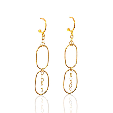 Golden Link Echo Earrings - Athenart 