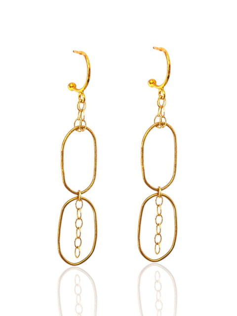 Golden Link Echo Earrings - Athenart 